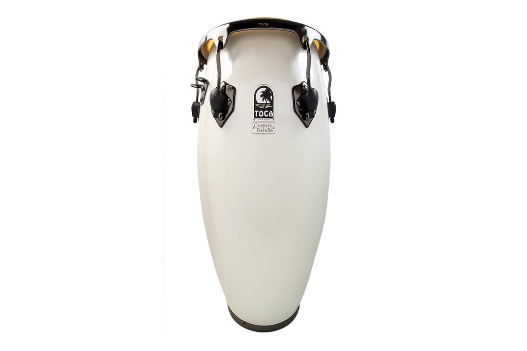 Toca Conga en fibre de verre Magarita Blanca, chrome Black - Quinto (4611FMB)