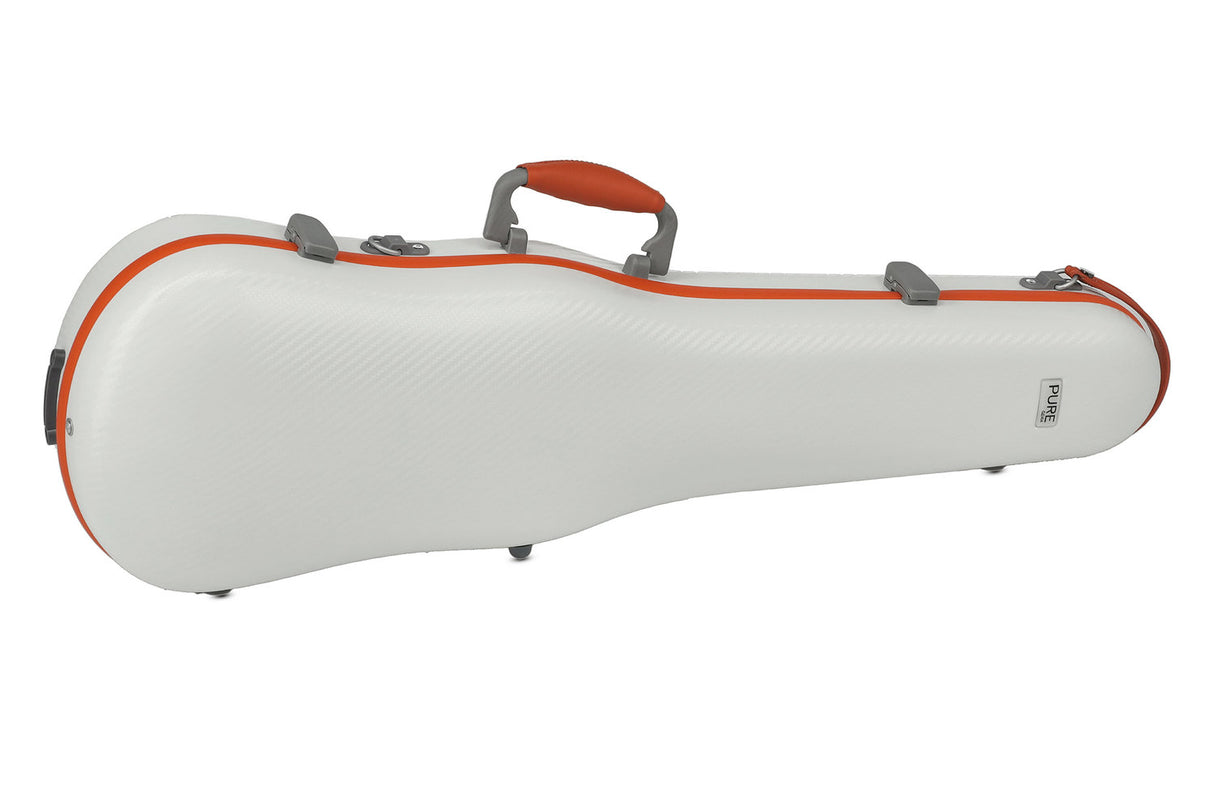 PURE GEWA Form shaped violin cases Polycarbonate FUN - 4/4 - 1/2 (White / Blacj)