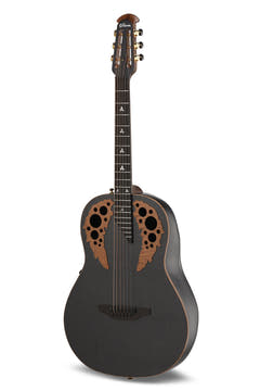 Adamas E-Acoustic Guitares ADAMAS U581T-FM Mid-Depth Non-Cutaway - Black Satin Copper Metal Flake (U581T-FM-G)