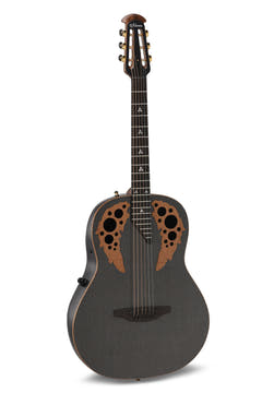 Adamas E-Acoustic Guitares ADAMAS U581T-FM Mid-Depth Non-Cutaway - Black Satin Copper Metal Flake (U581T-FM-G)