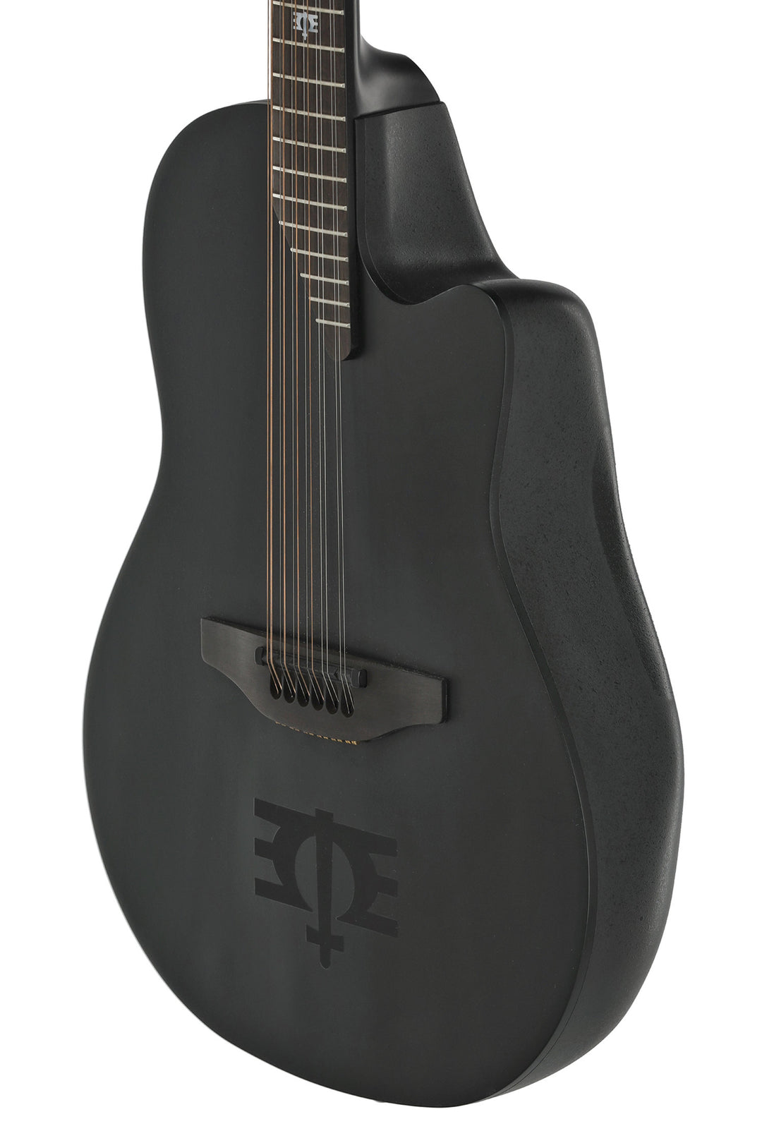 Adamas Guitares électro-acoustique 1598-MEIII, signature Melissa Etheridge, pan coupé central, 12 cordes - Black satiné (1598-MEIII)