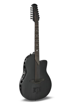 Adamas Guitares électro-acoustique 1598-MEIII, signature Melissa Etheridge, pan coupé central, 12 cordes - Black satiné (1598-MEIII)