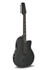 Adamas Guitares électro-acoustique 1598-MEIII, signature Melissa Etheridge, pan coupé central, 12 cordes - Black satiné (1598-MEIII)