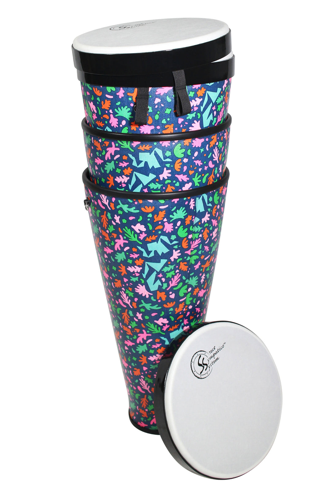 Toca Hand drum Sympatico Nesting Ashiko - TSSNA-3PCAD-FP (set de 3 pièces)