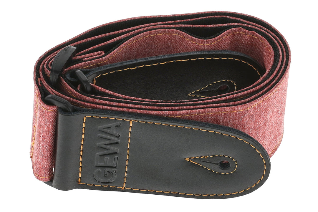 GEWA Sangles de Guitares nouvelles couleurs - rouge baie (60 mm)