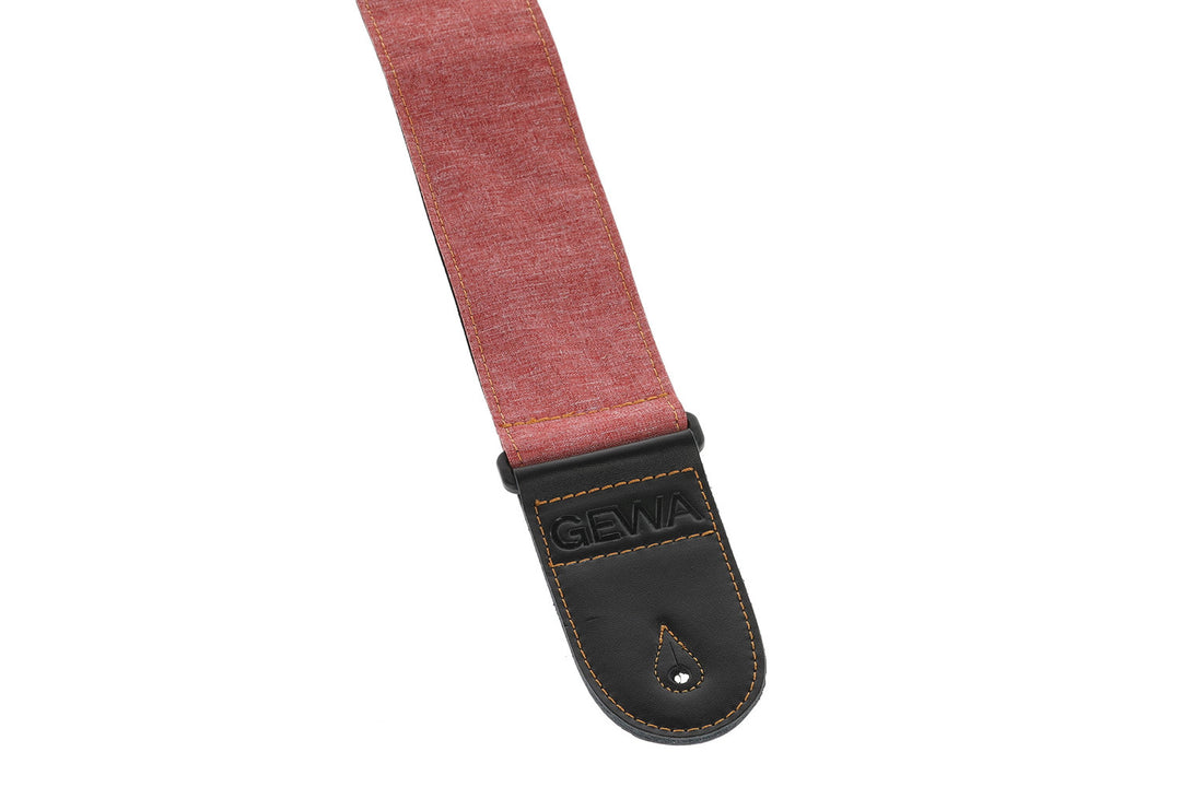 GEWA Sangles de Guitares nouvelles couleurs - rouge baie (60 mm)