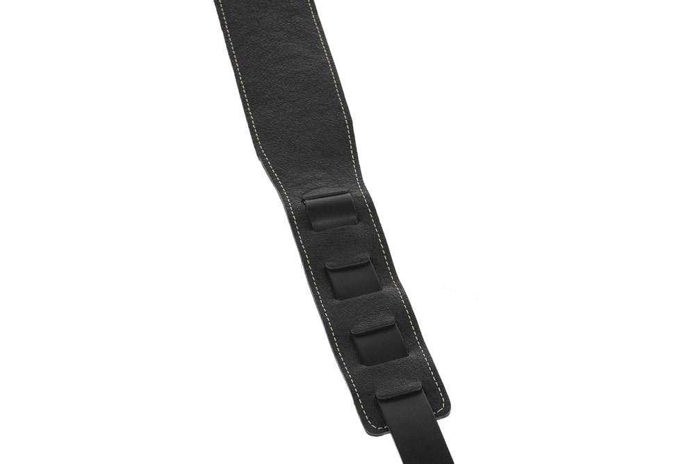 GEWA Premium Pattern 65 sangle de guitare avec Security Locks, noir grainé