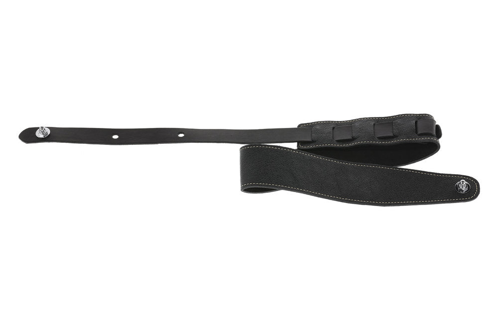 GEWA Premium Pattern 65 sangle de guitare avec Security Locks, noir grainé