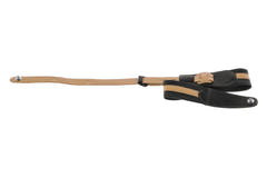 Sangles de guitares GEWA Prestige 65 rembourrées, verrous de sécurité - noir perforé/marron