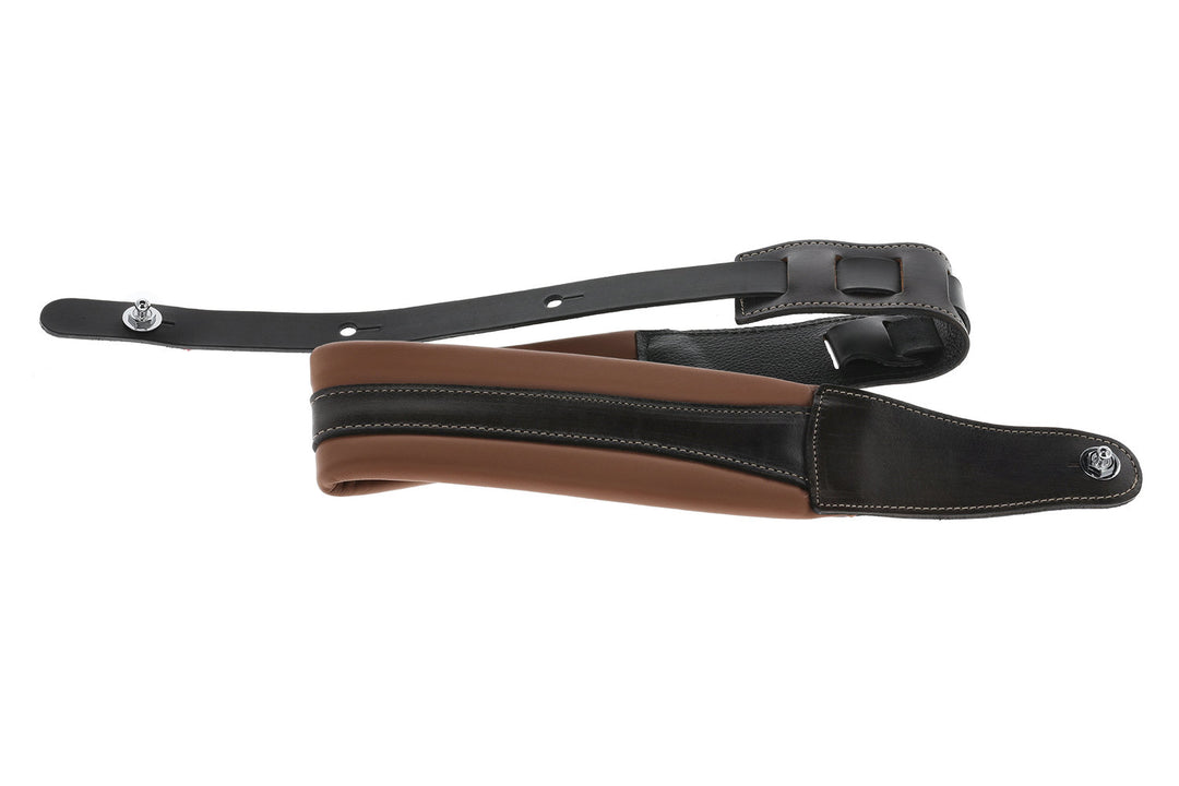 GEWA Guitares sangles Prestige 85 rembourrées avec verrous de sécurité - marron/noir