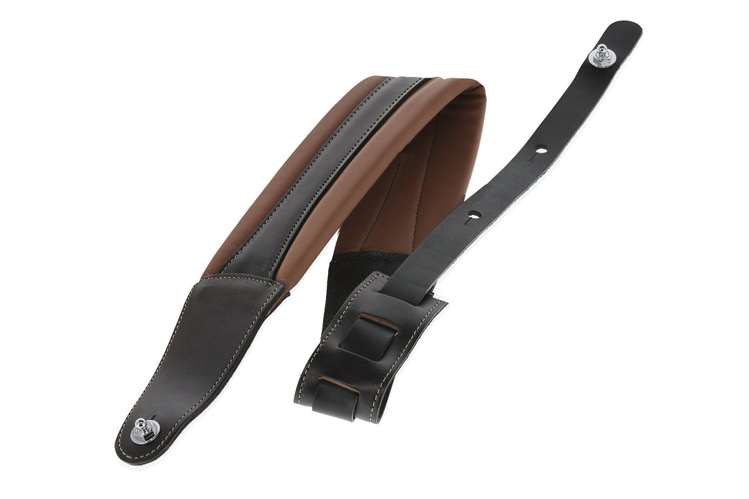 GEWA Guitares sangles Prestige 85 rembourrées avec verrous de sécurité - marron/noir