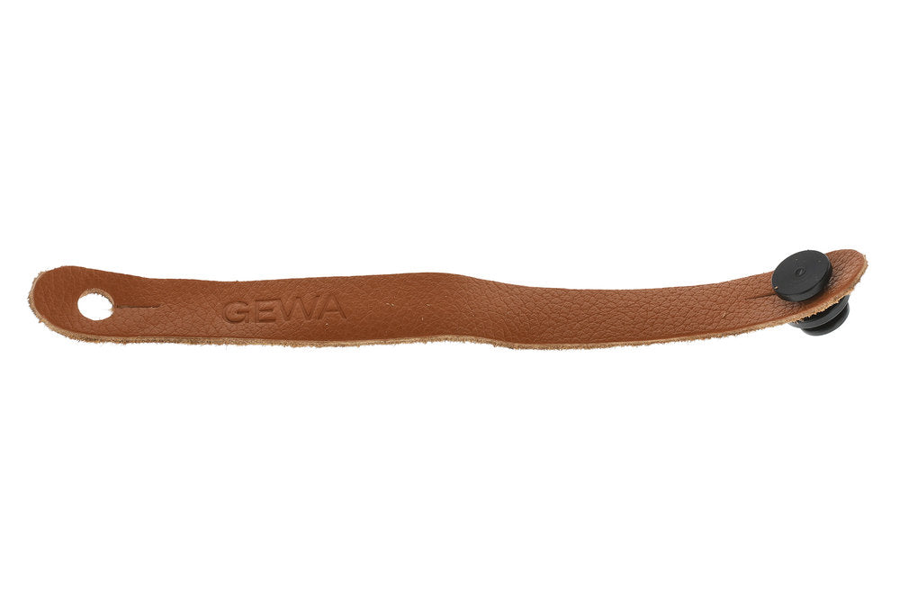 Boucle GEWA Tie Strap pour sangle de guitare, cuir, marron