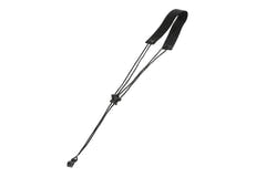 Fire & Stone sangle de rosace pour guitare classique, noire, 25 mm, sangle blanche