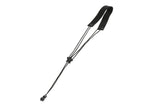 Fire & Stone sangle de rosace pour guitare classique, noire, 25 mm, sangle blanche