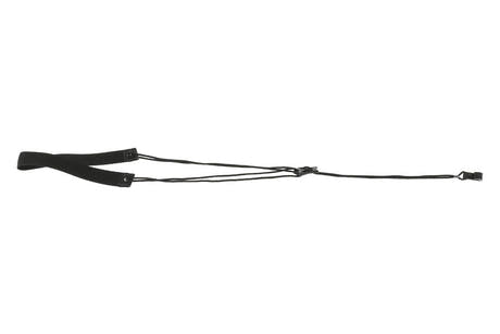 Fire & Stone sangle de rosace pour guitare classique, noire, 25 mm, sangle blanche