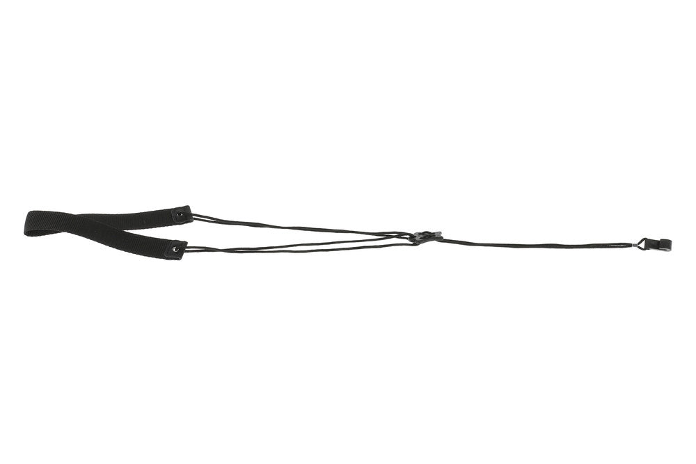 Fire & Stone sangle de rosace pour guitare classique, noire, 25 mm, sangle blanche