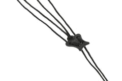 Fire & Stone sangle de rosace pour guitare classique, noire, 25 mm, sangle blanche