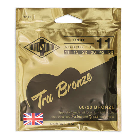Cordes de guitare western Rotosound Tru Bronze TB11 11-52