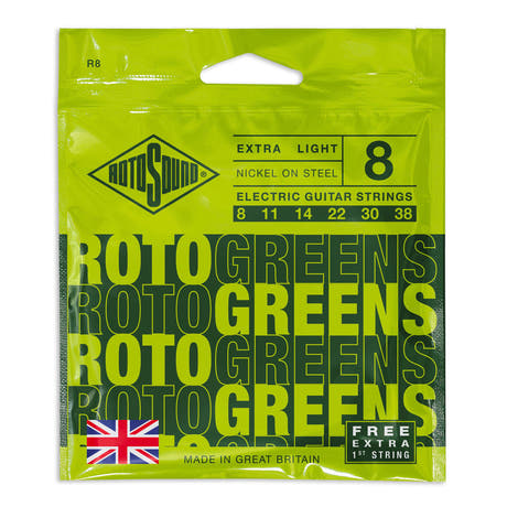 Cordes de guitare électrique Rotosound Roto Greens R8 8-38