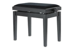 GEWA banc de piano Deluxe - Black mat (siège noir)
