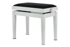 GEWA Banquette de piano Deluxe - Blanc mat (assise noire)