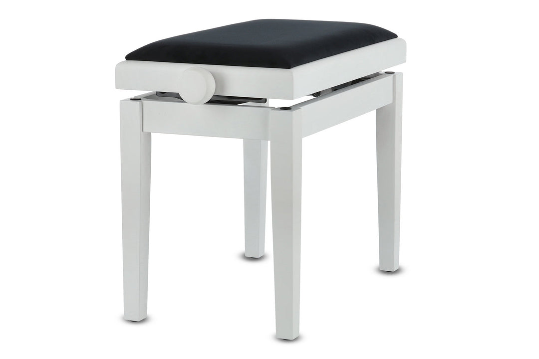 GEWA Banquette de piano Deluxe - Blanc mat (assise noire)