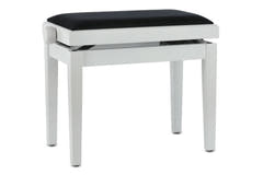 GEWA Banquette de piano Deluxe - Blanc mat (assise noire)