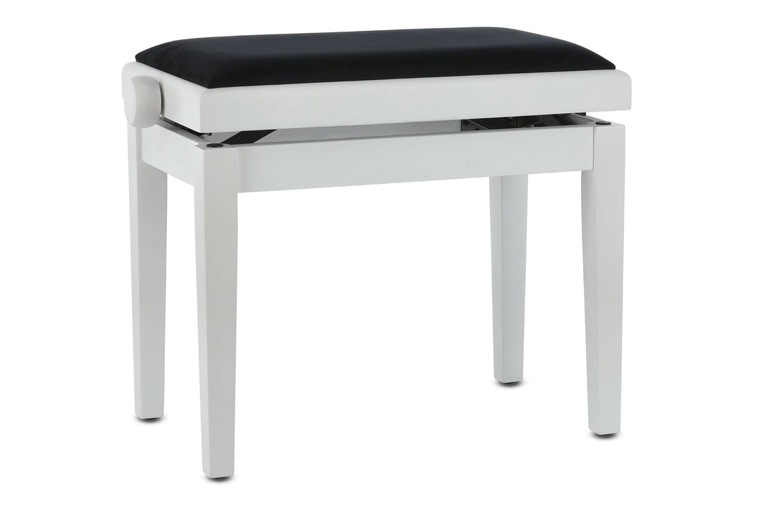 GEWA Banquette de piano Deluxe - Blanc mat (assise noire)