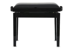 GEWA banc de piano Deluxe Vinyl - Black brillant (assise noire)