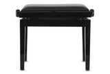 GEWA banc de piano Deluxe Vinyl - Black brillant (assise noire)