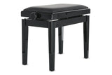 GEWA banc de piano Deluxe Vinyl - Black brillant (assise noire)