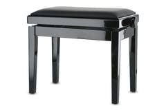 GEWA banc de piano Deluxe Vinyl - Black brillant (assise noire)