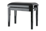 GEWA banc de piano Deluxe Vinyl - Black brillant (assise noire)