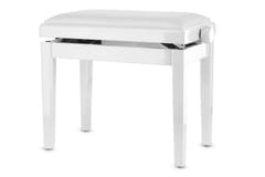 GEWA banquette de piano Deluxe vinyle - White brillant (siège White)