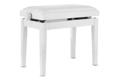 GEWA banquette de piano Deluxe vinyle - White brillant (siège White)