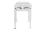 GEWA banquette de piano Deluxe vinyle - White brillant (siège White)