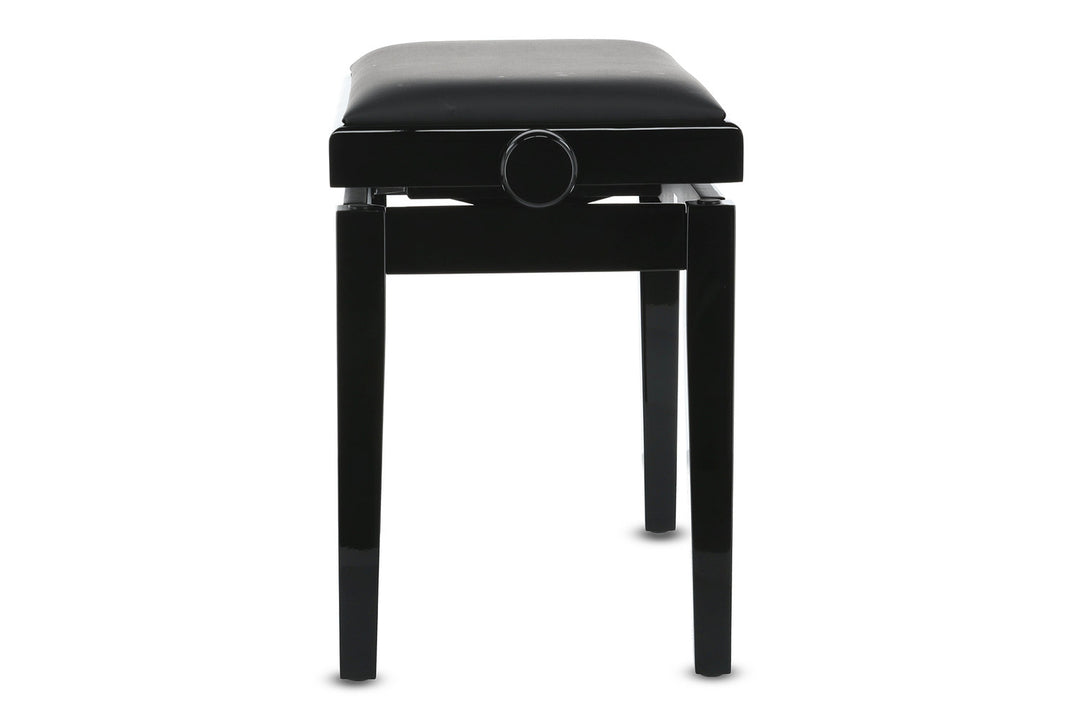 GEWA banc de piano Deluxe Vinyl - Black brillant (assise noire)