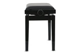 GEWA banc de piano Deluxe Vinyl - Black brillant (assise noire)