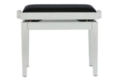 GEWA Banquette de piano Deluxe - Blanc mat (assise noire)