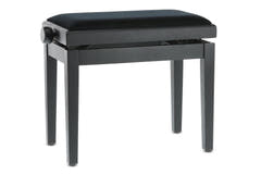 GEWA banc de piano Deluxe - Black mat (siège noir)