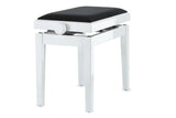 GEWA Piano bench Deluxe - High-gloss white (Seat black)