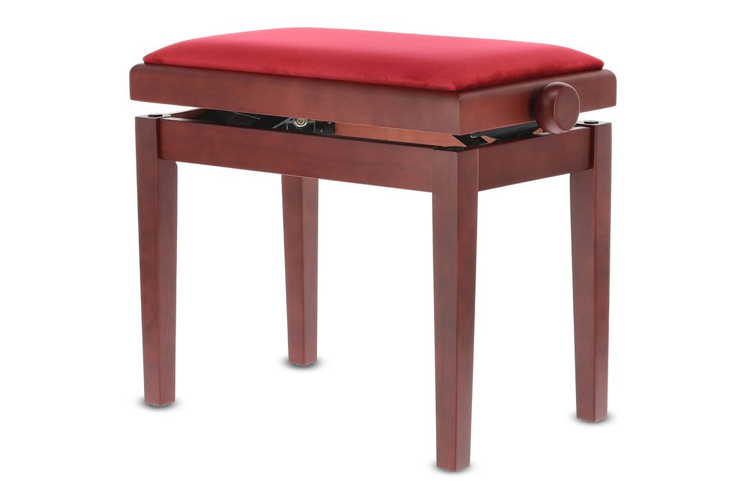 GEWA banc de piano Deluxe - acajou mat (siège rouge Dark)