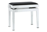 GEWA Piano bench Deluxe - High-gloss white (Seat black)