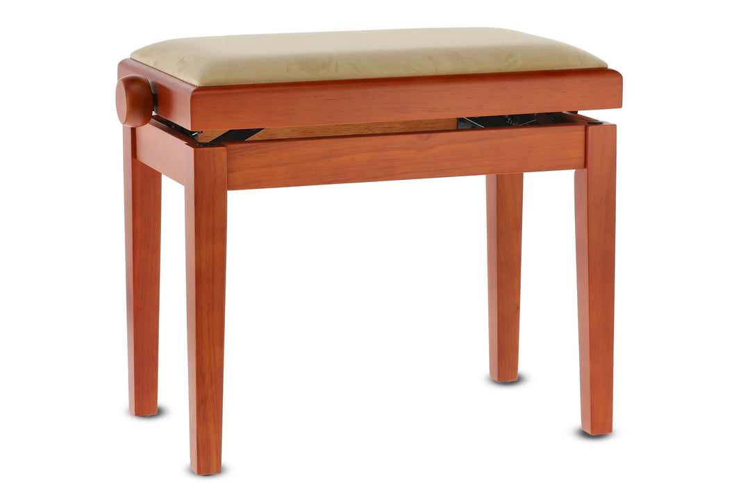 Banquette de piano GEWA Deluxe - merisier mat (assise beige)