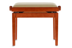 Banquette de piano GEWA Deluxe - merisier mat (assise beige)