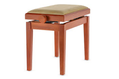 Banquette de piano GEWA Deluxe - merisier mat (assise beige)