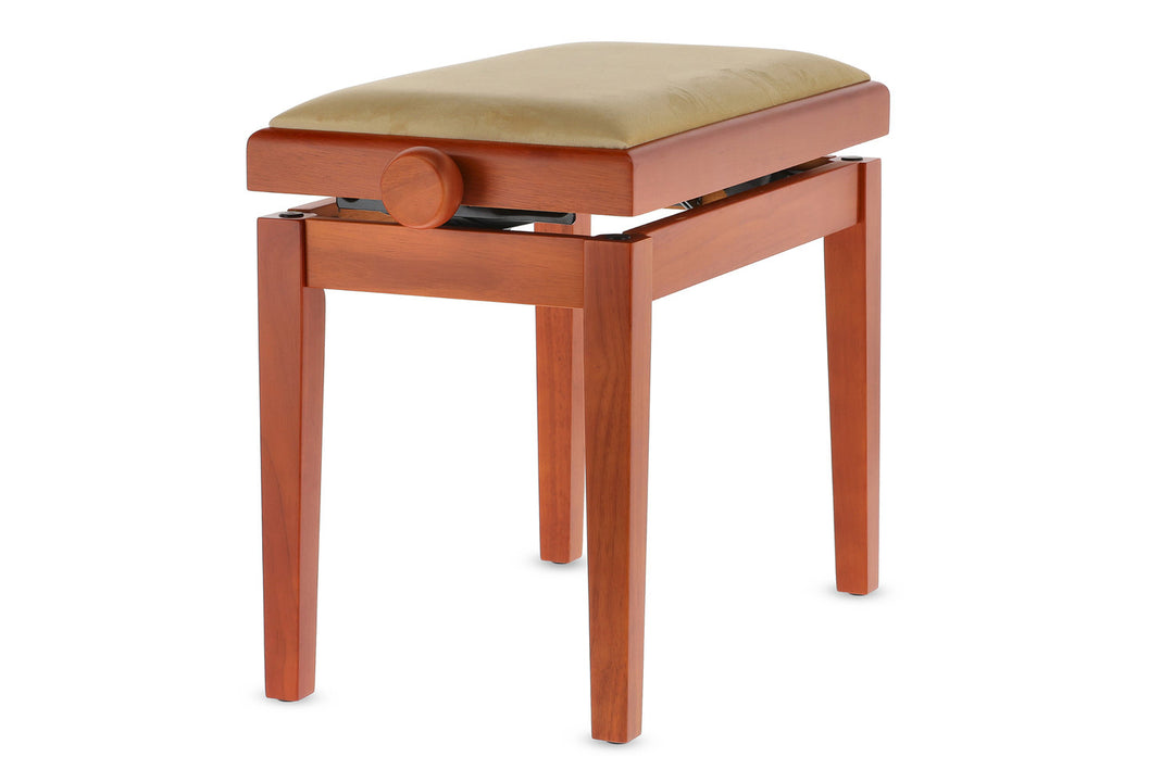 Banquette de piano GEWA Deluxe - merisier mat (assise beige)