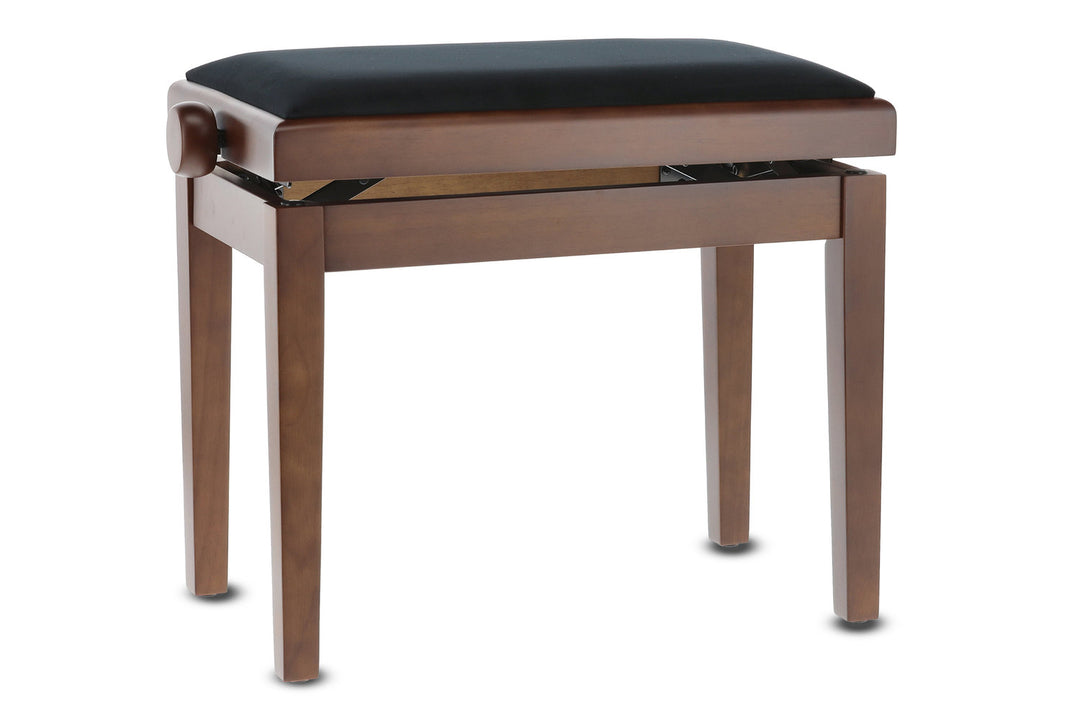 Banc de piano GEWA Deluxe - noyer mat (siège noir)
