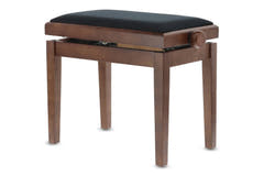 Banc de piano GEWA Deluxe - noyer mat (siège noir)