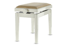 GEWA Banquette de piano Deluxe - Ivoire haute brillance (assise beige)